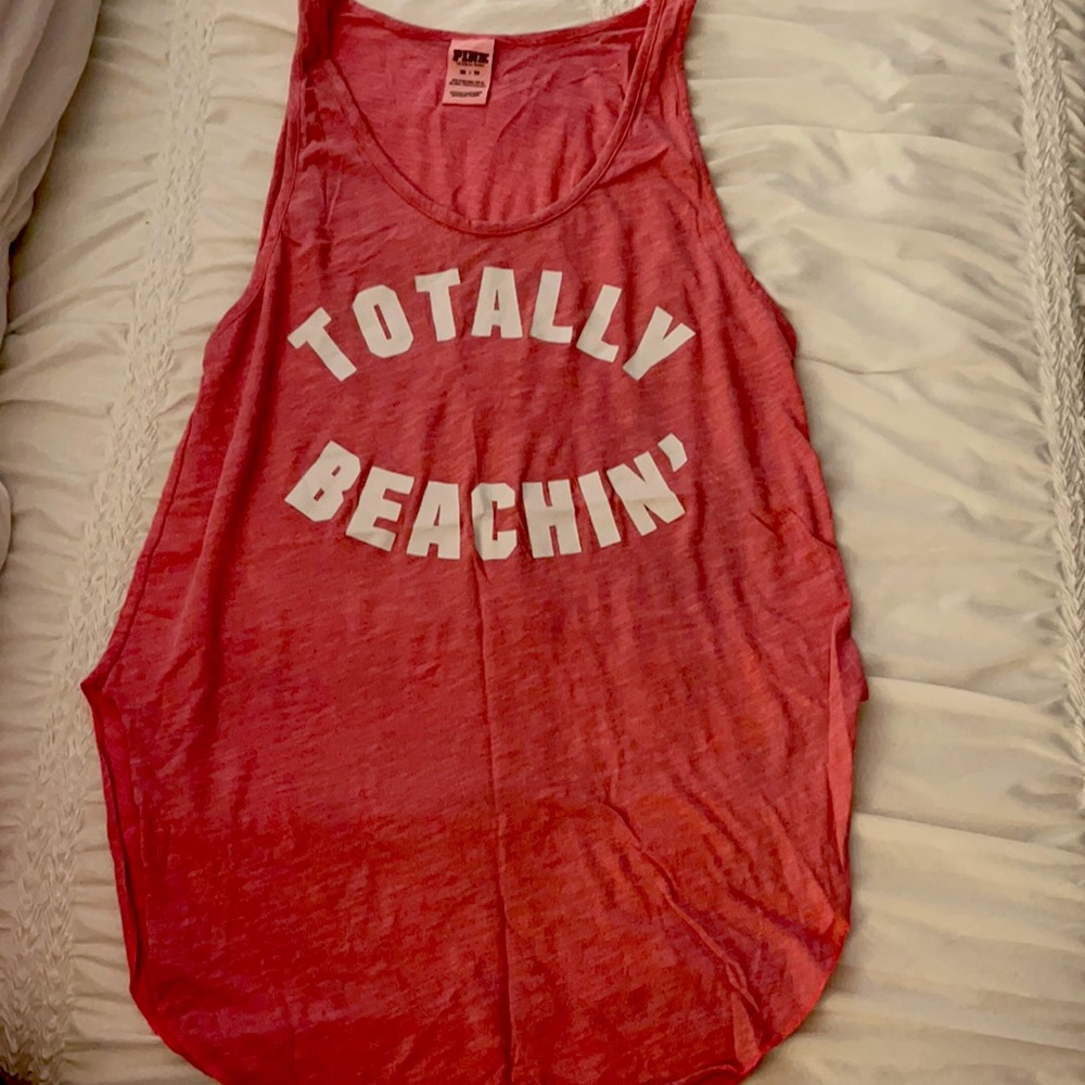 Totally beachin’ PINK tank top.